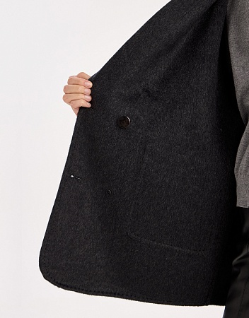 Полупальто oversize из шерсти и шёлка Полупальто oversize из шерсти и шёлка