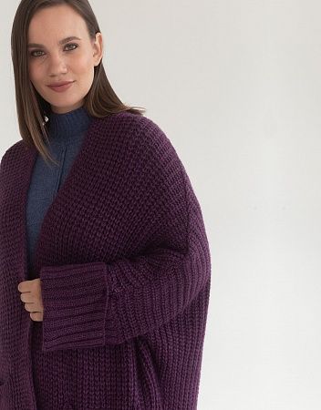 как выглядит в реальной жизни Вязаный кардиган MOOD  Красивые фото Вязаный кардиган MOOD Вязаные кардиганы48-60