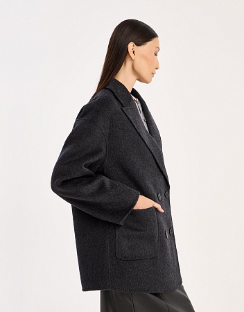 Полупальто oversize из шерсти и шёлка Полупальто oversize из шерсти и шёлка