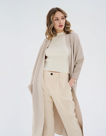 Вязаный кардиган с накладными карманами Вязаный кардиган с накладными карманами