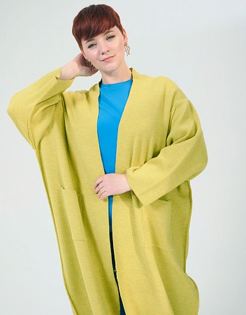 Вязаный кардиган с накладными карманами Вязаный кардиган с накладными карманами