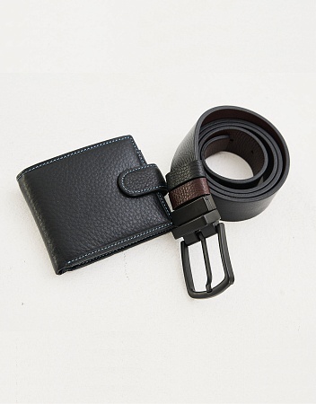 Подарочный мужской набор ремень и кошелек Подарочный мужской набор ремень и кошелек