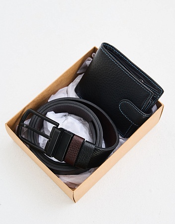 Картинка подарочный мужской набор ремень и кошелек магазин Shoppingcore.ru Картинка подарочный мужской набор ремень и кошелек от магазина Shoppingcore.ru