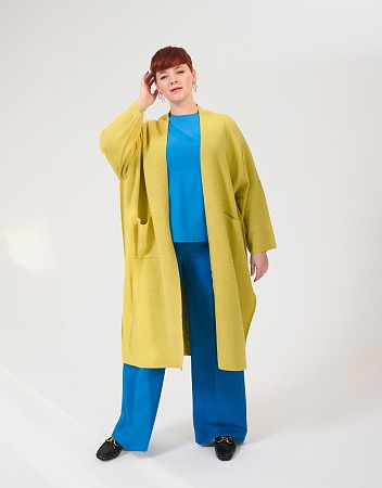 Вязаный кардиган с накладными карманами Вязаный кардиган с накладными карманами