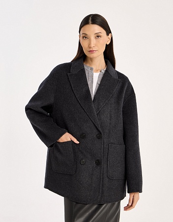 Полупальто oversize из шерсти и шёлка Полупальто oversize из шерсти и шёлка